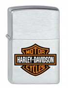 Brushed Chrome, Harley Davidson Color Bar & Shield