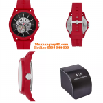 A¦X ARMANI EXCHANGE Men´s Automatic in Red Case with Red Silicone Strap Watch, 42mm