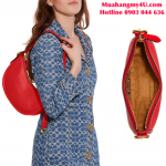 COACH Soft Pebble Leather Luna Shoulder Bag with C Dangle Charm