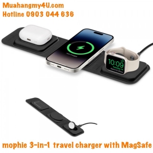 mophie 3-in-1 travel charger with MagSafe