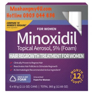 Women´s Minoxidil by Perrigo Hair Regrowth Treatment 2.11 fl oz, 6-pack
