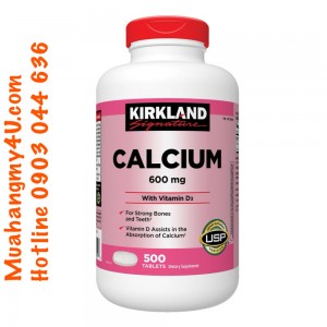 Kirkland Signature Calcium 600 mg. with Vitamin D3, 500 Tablets