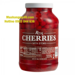 Regal Maraschino Cherries with Stems 1 Gallon Jar - 4 Case - 4 hũ 3,6kg