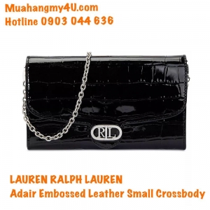 LAUREN RALPH LAUREN Adair Embossed Leather Small Crossbody