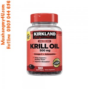 Kirkland Signature Krill Oil 500mg, 180 Softgels