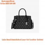 Michael Kors - Laila Small Embellished Laser Cut Leather Satchel