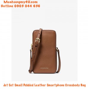 MICHAEL MICHAEL KORS Jet Set Small Pebbled Leather Smartphone Crossbody Bag