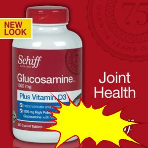 Schiff® Glucosamine 1,500mg Plus Vitamin D, 340 Coated Tablets