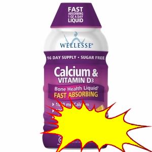 Wellesse Calcium & Vitamin D3, Citrus 16 fl oz (480 ml)