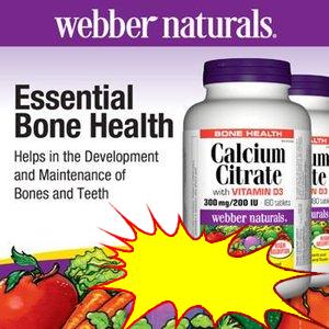 webber naturals® Calcium Citrate with Vitamin D -- 2 x 180 Tablets