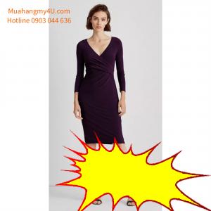 Lauren Ralph Lauren 3/4-Sleeve Ruched Jersey Dress 