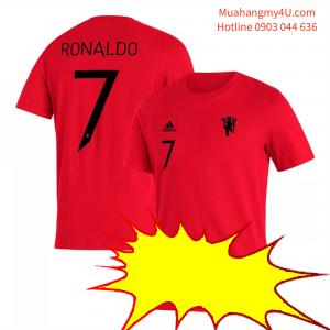 ADIDAS Men´s Cristiano Ronaldo Red Manchester United Name and Number Amplifier T-shirt